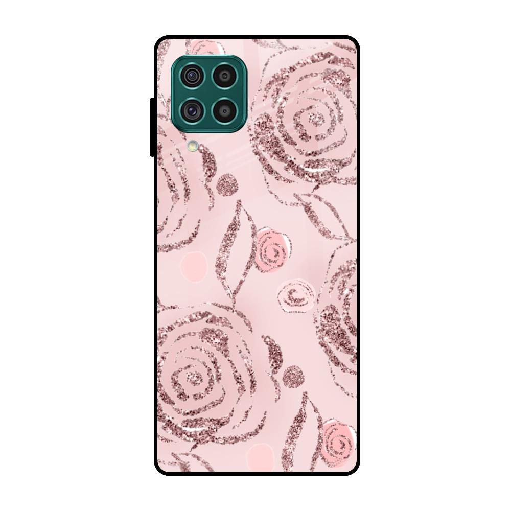 Shimmer Roses Samsung Galaxy F62 Glass Cases & Covers Online
