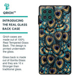 Peacock Feathers Glass case for Samsung Galaxy F62