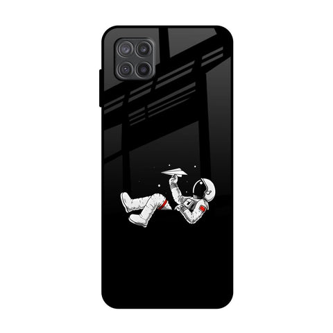 Space Traveller Samsung Galaxy A12 Glass Back Cover Online