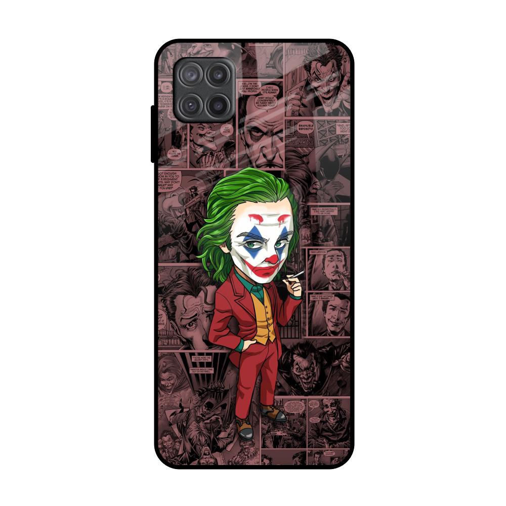 Joker Cartoon Samsung Galaxy A12 Glass Back Cover Online