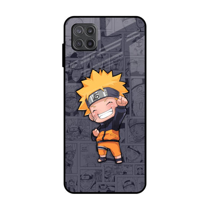 Orange Chubby Samsung Galaxy A12 Glass Back Cover Online
