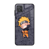 Orange Chubby Samsung Galaxy A12 Glass Back Cover Online