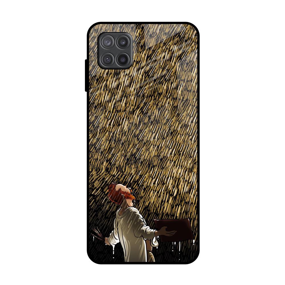 Rain Festival Samsung Galaxy A12 Glass Back Cover Online
