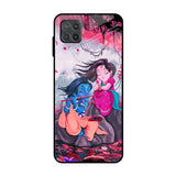 Radha Krishna Art Samsung Galaxy A12 Glass Back Cover Online