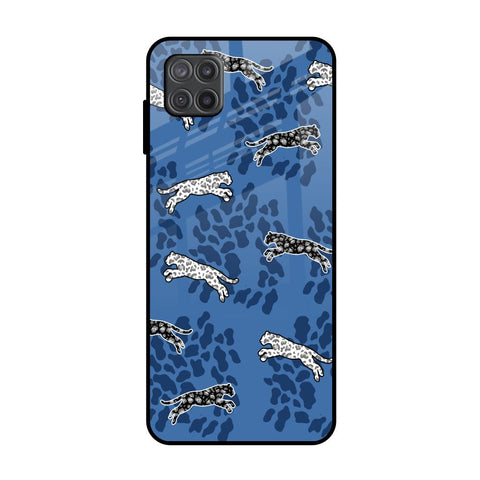 Blue Cheetah Samsung Galaxy A12 Glass Back Cover Online