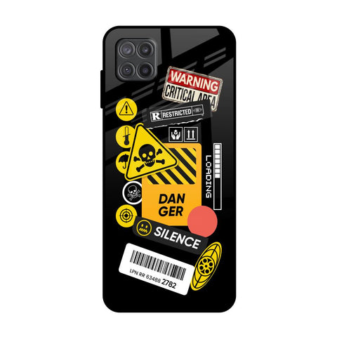 Danger Signs Samsung Galaxy A12 Glass Back Cover Online