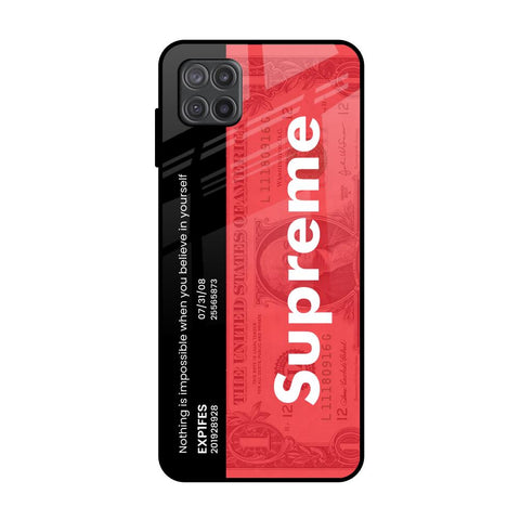 Supreme Ticket Samsung Galaxy A12 Glass Back Cover Online