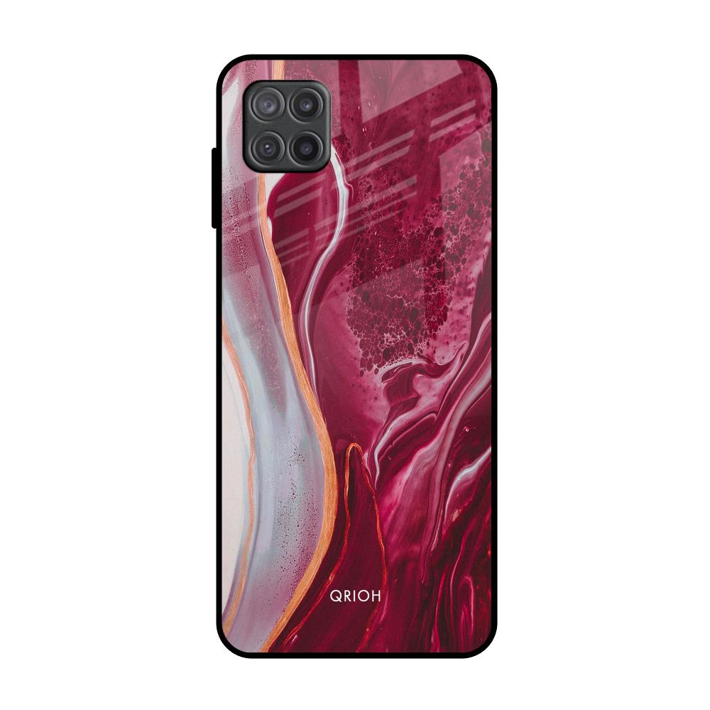 Crimson Ruby Samsung Galaxy A12 Glass Back Cover Online