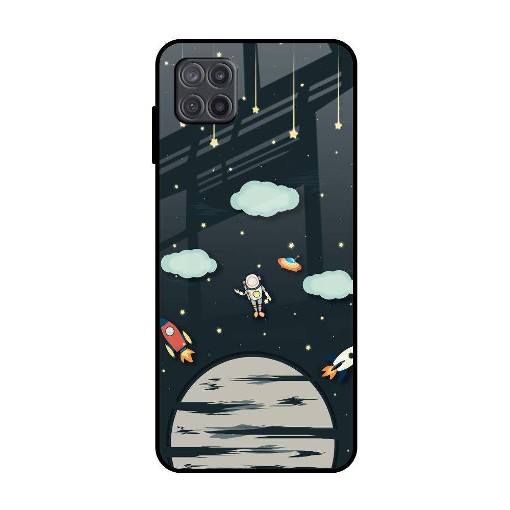 Astronaut Dream Samsung Galaxy A12 Glass Back Cover Online