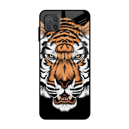 Angry Tiger Samsung Galaxy A12 Glass Back Cover Online