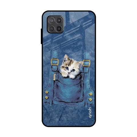 Kitty In Pocket Samsung Galaxy A12 Glass Back Cover Online