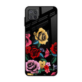 Floral Decorative Samsung Galaxy A12 Glass Back Cover Online
