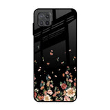 Floating Floral Print Samsung Galaxy A12 Glass Back Cover Online