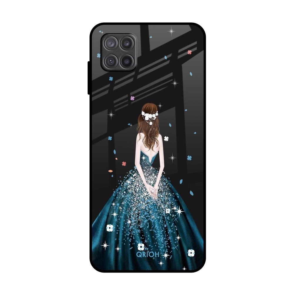 Queen Of Fashion Samsung Galaxy A12 Glass Back Cover Online