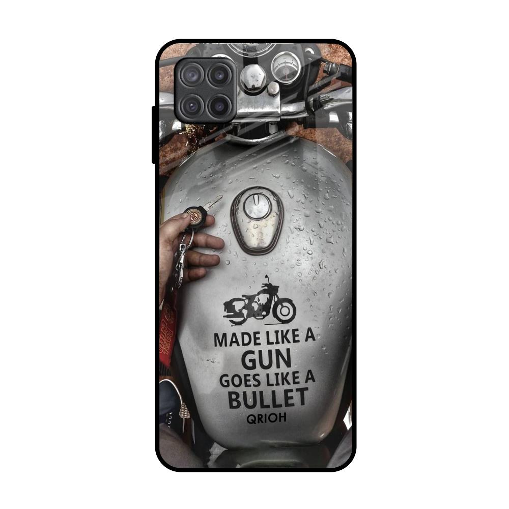 Royal Bike Samsung Galaxy A12 Glass Back Cover Online