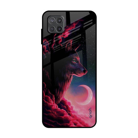 Moon Wolf Samsung Galaxy A12 Glass Back Cover Online