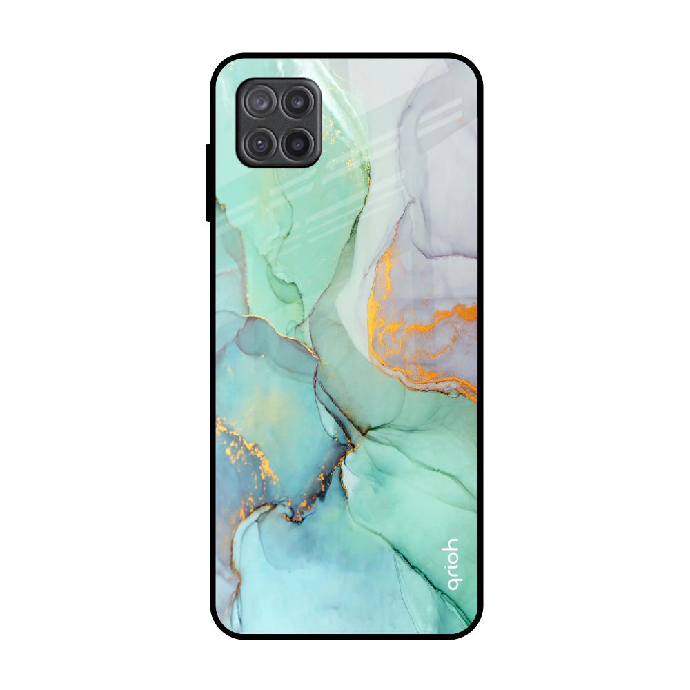 Green Marble Samsung Galaxy A12 Glass Back Cover Online