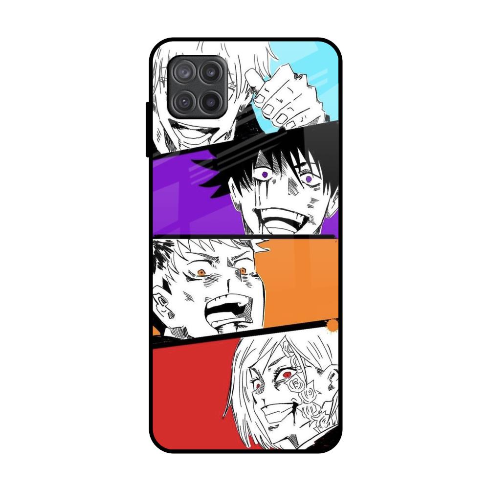 Anime Sketch Samsung Galaxy A12 Glass Back Cover Online