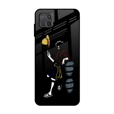 Luffy Line Art Samsung Galaxy A12 Glass Back Cover Online