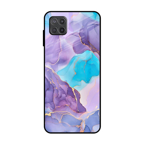 Alcohol ink Marble Samsung Galaxy A12 Glass Back Cover Online