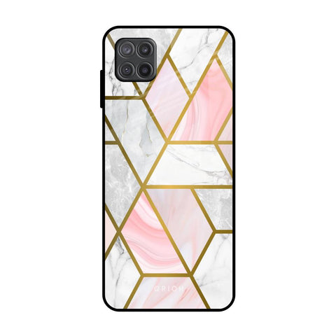 Geometrical Marble Samsung Galaxy A12 Glass Back Cover Online