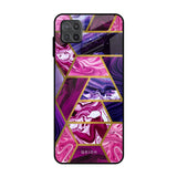 Electroplated Geometric Marble Samsung Galaxy A12 Glass Back Cover Online