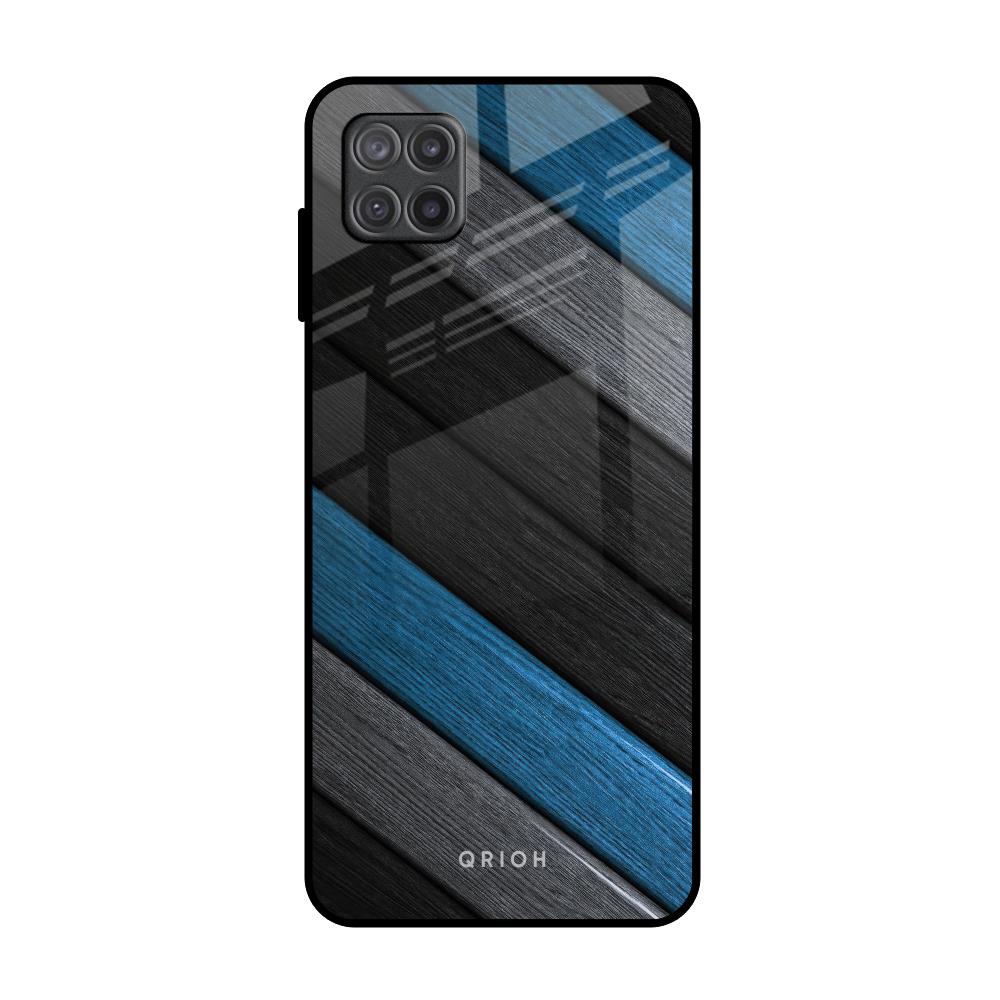 Multicolor Wooden Effect Samsung Galaxy A12 Glass Back Cover Online