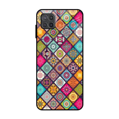 Multicolor Mandala Samsung Galaxy A12 Glass Back Cover Online