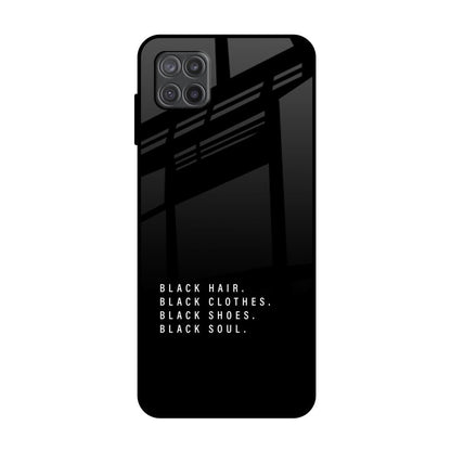 Black Soul Samsung Galaxy A12 Glass Back Cover Online