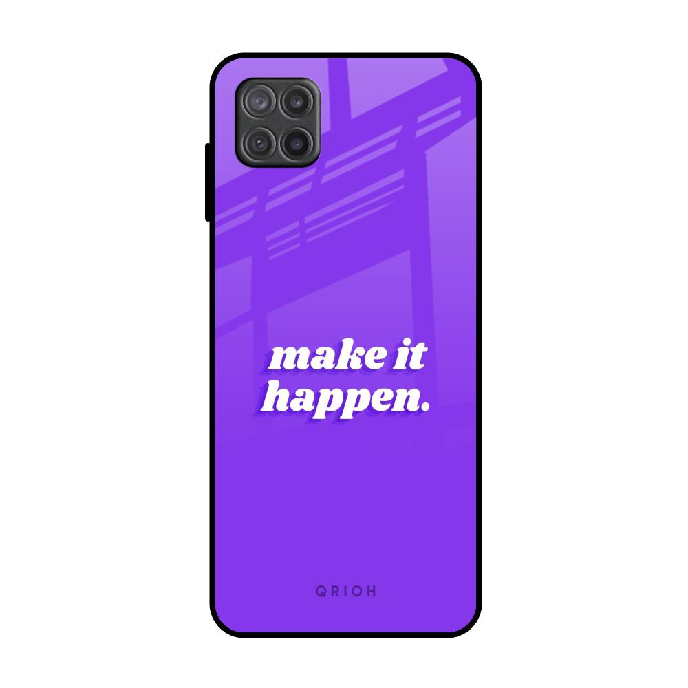 Make it Happen Samsung Galaxy A12 Glass Back Cover Online