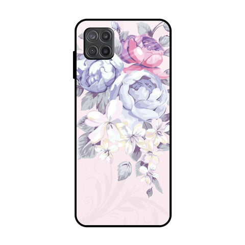 Elegant Floral Samsung Galaxy A12 Glass Back Cover Online