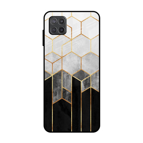 Tricolor Pattern Samsung Galaxy A12 Glass Back Cover Online