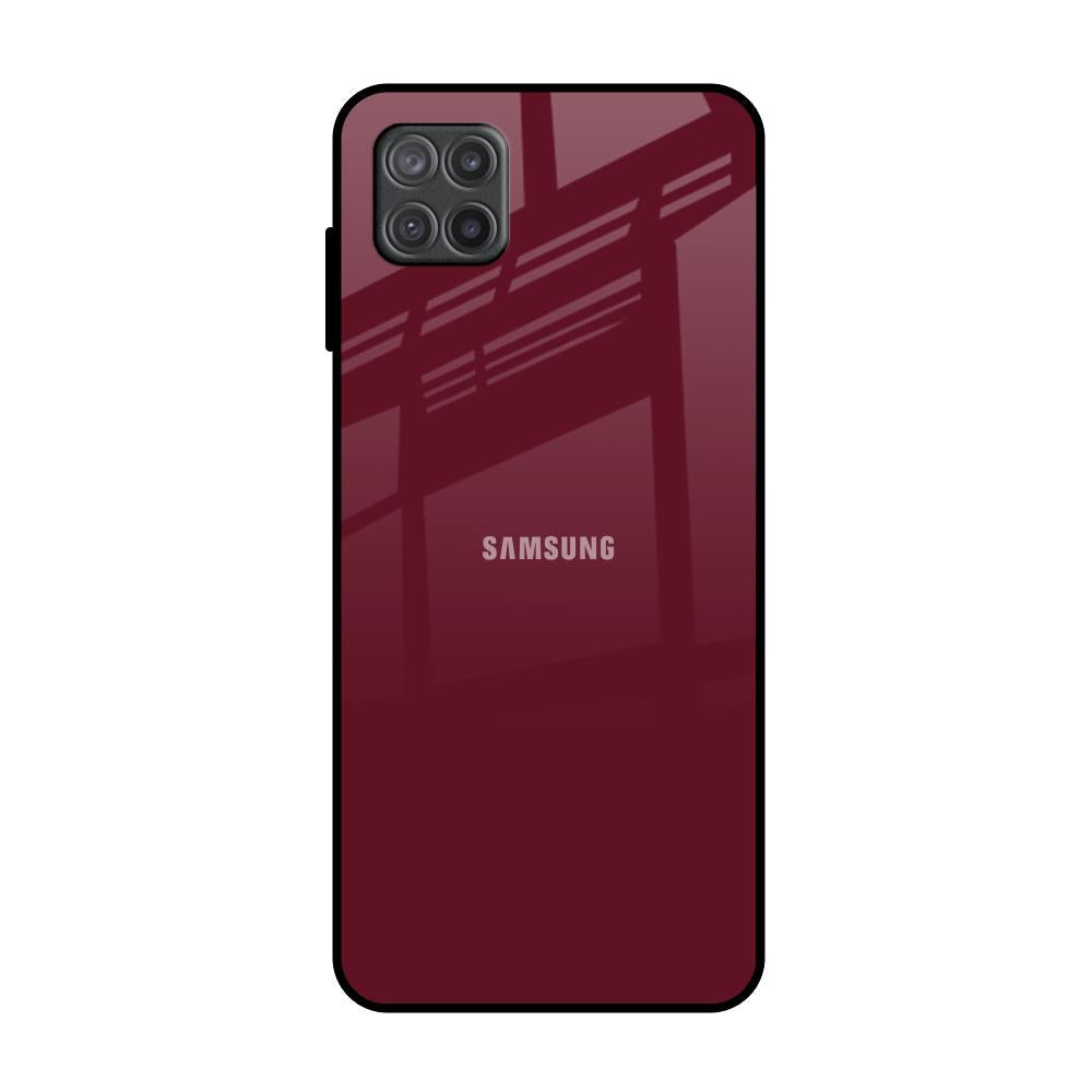 Classic Burgundy Samsung Galaxy A12 Glass Back Cover Online