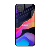 Colorful Fluid Samsung Galaxy A12 Glass Back Cover Online