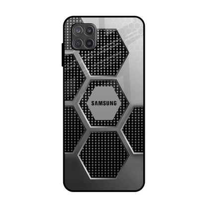 Hexagon Style Samsung Galaxy A12 Glass Back Cover Online