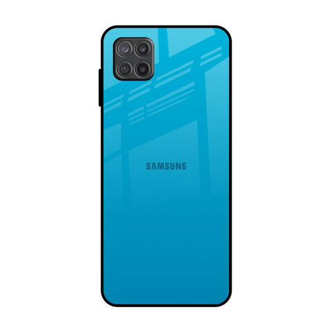 Blue Aqua Samsung Galaxy A12 Glass Back Cover Online