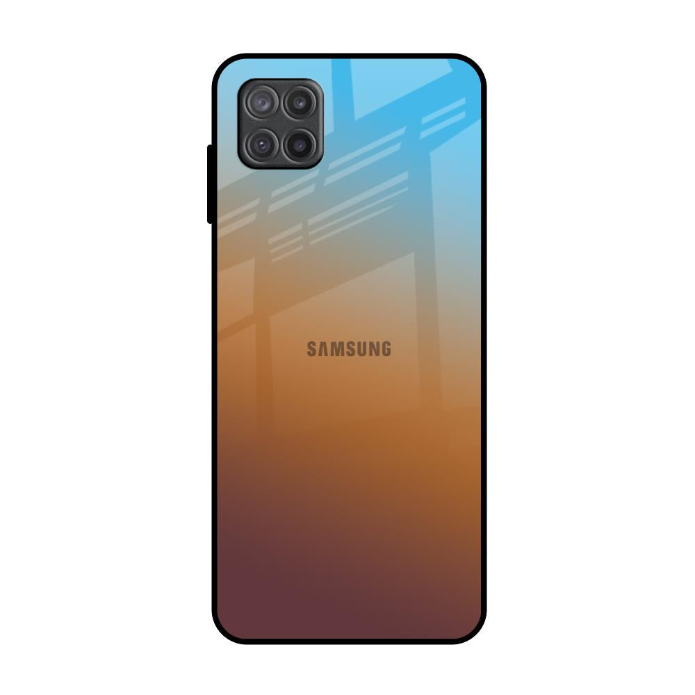 Rich Brown Samsung Galaxy A12 Glass Back Cover Online