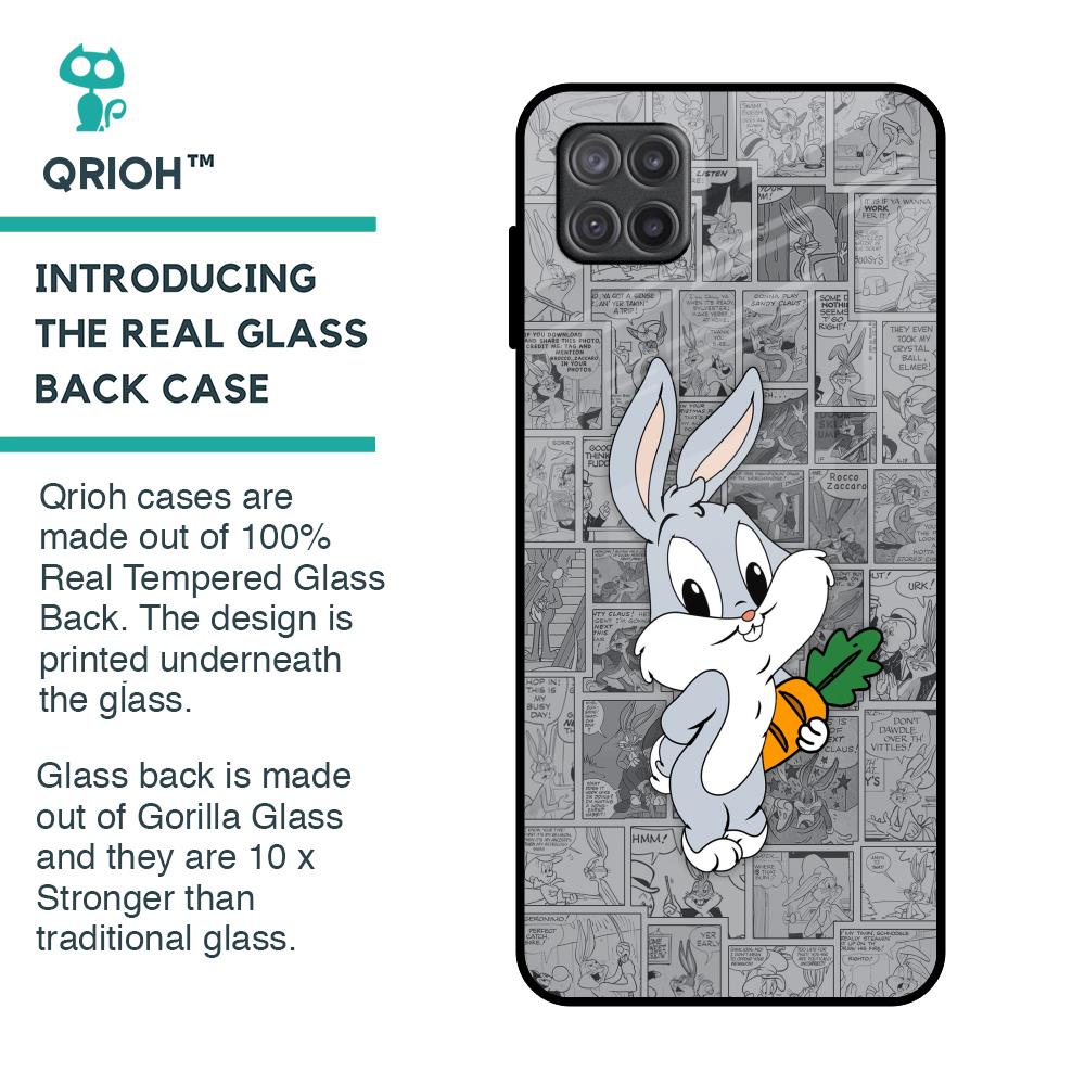 Cute Baby Bunny Glass Case for Samsung Galaxy A12