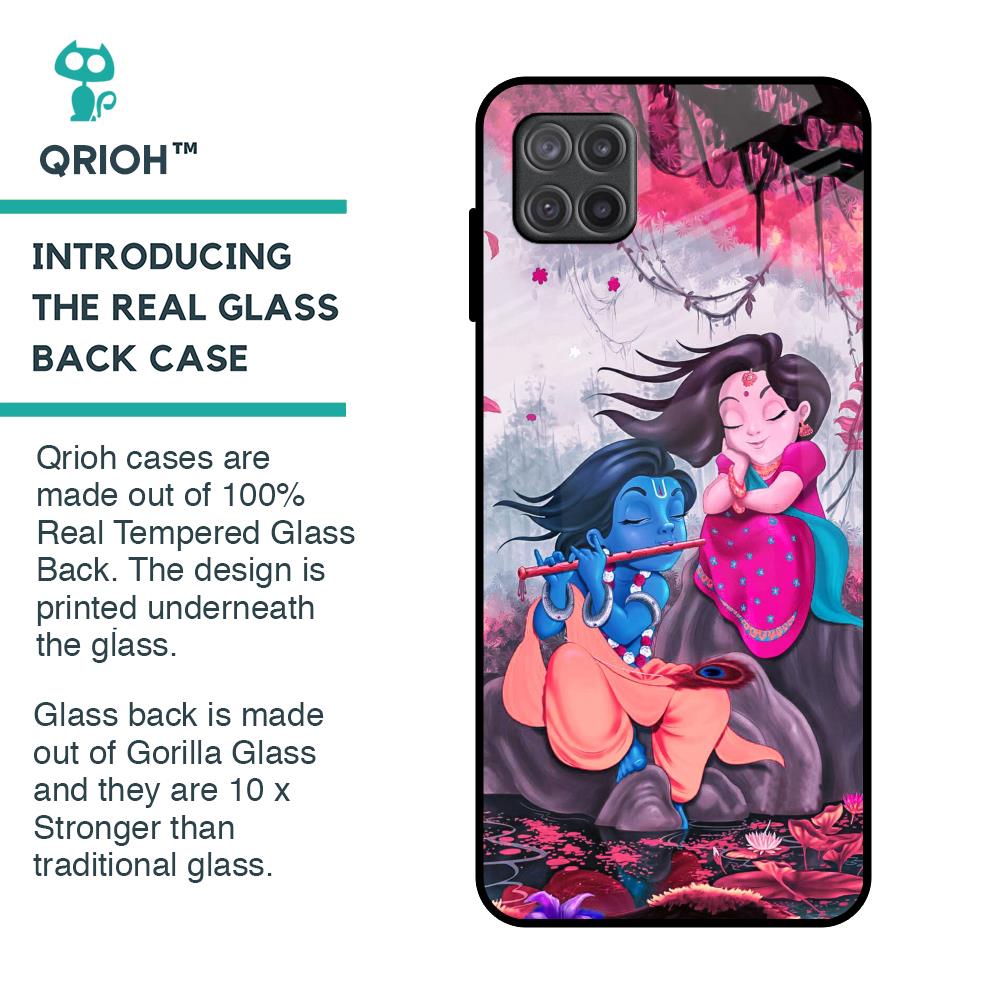 Radha Krishna Art Glass Case for Samsung Galaxy A12