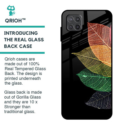 Colorful Leaves Glass Case for Samsung Galaxy A12