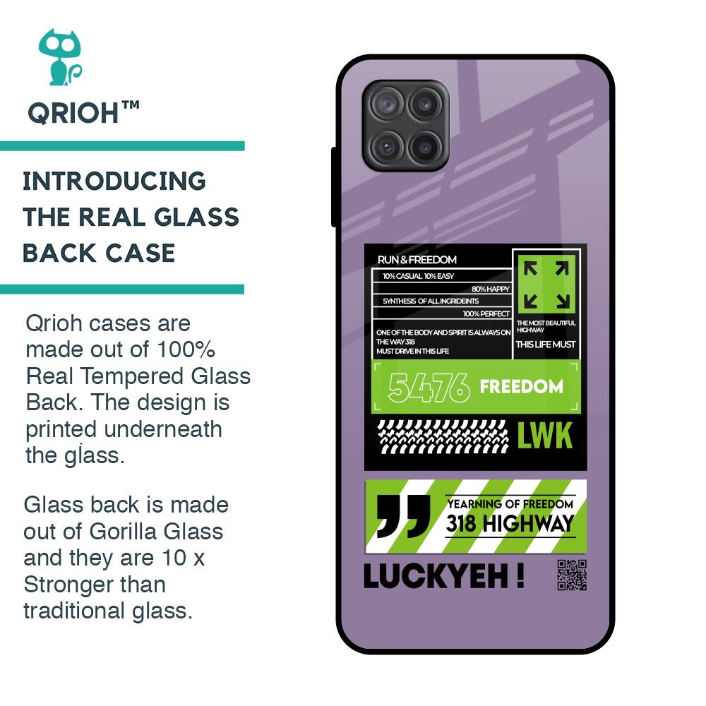 Run & Freedom Glass Case for Samsung Galaxy A12