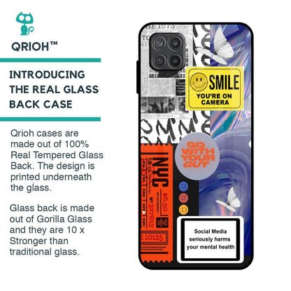 Smile for Camera Glass Case for Samsung Galaxy A12