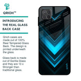 Vertical Blue Arrow Glass Case For Samsung Galaxy A12