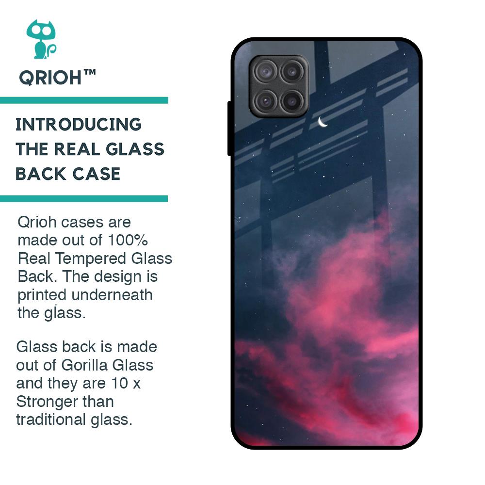 Moon Night Glass Case For Samsung Galaxy A12