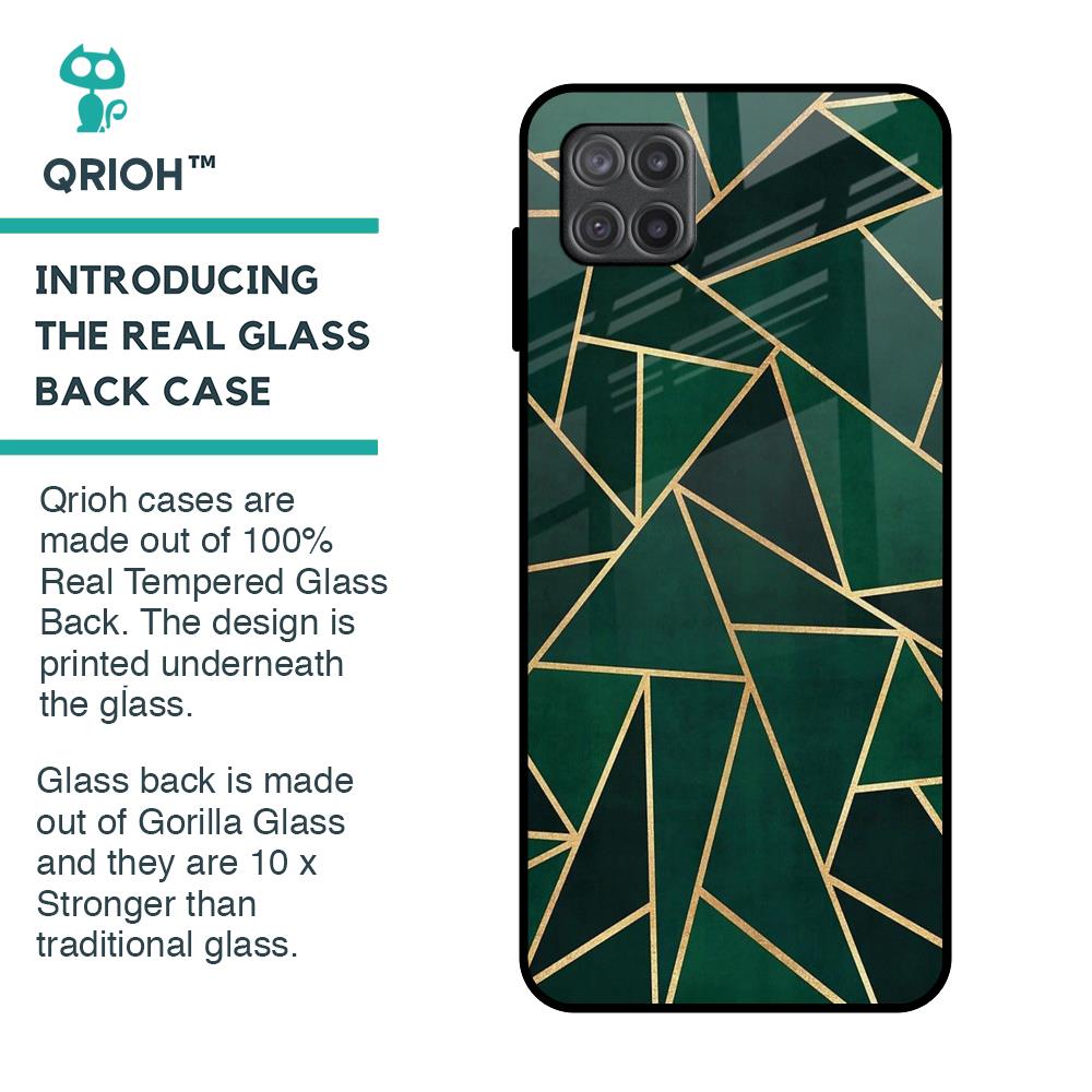 Abstract Green Glass Case For Samsung Galaxy A12