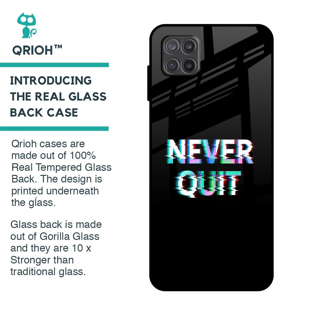 Never Quit Glass Case For Samsung Galaxy A12