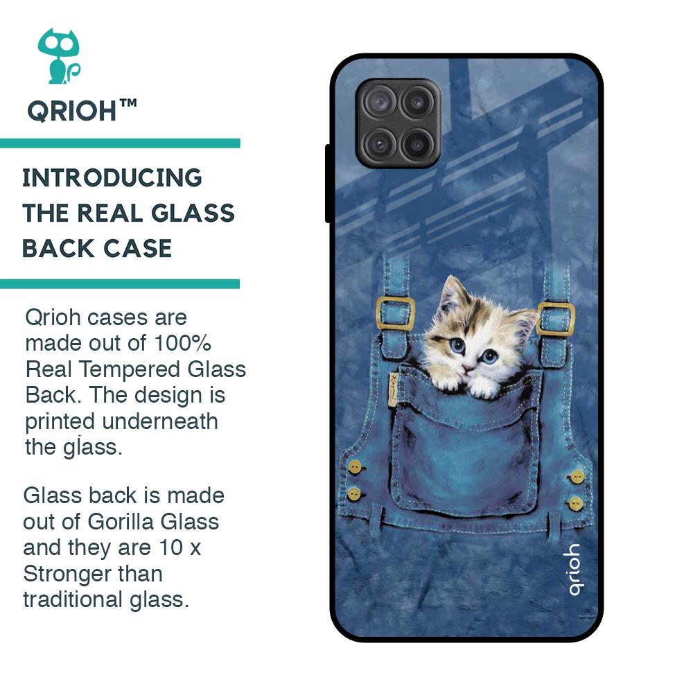 Kitty In Pocket Glass Case For Samsung Galaxy A12