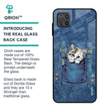 Kitty In Pocket Glass Case For Samsung Galaxy A12