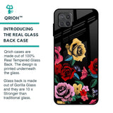 Floral Decorative Glass Case For Samsung Galaxy A12