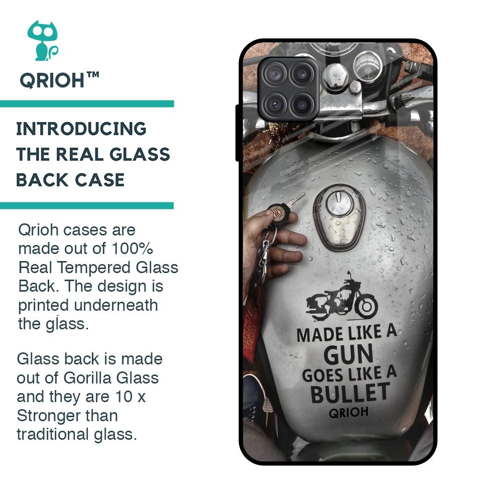 Royal Bike Glass Case for Samsung Galaxy A12